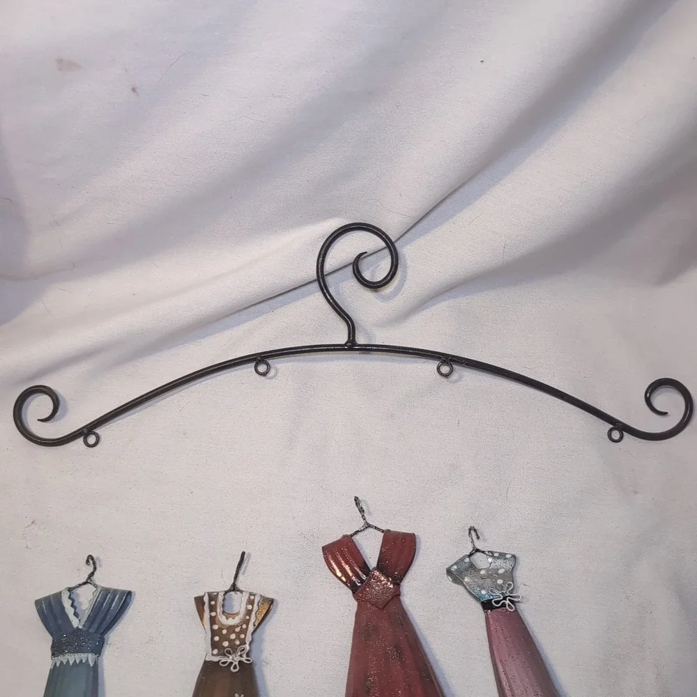 VTG Dress Shape Hooks W/ Wall Mounted Hanger Decorative Hanger Hook 17